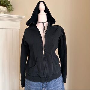 Northern Reflections Hoodie Zip Up Black Grunge Emo
